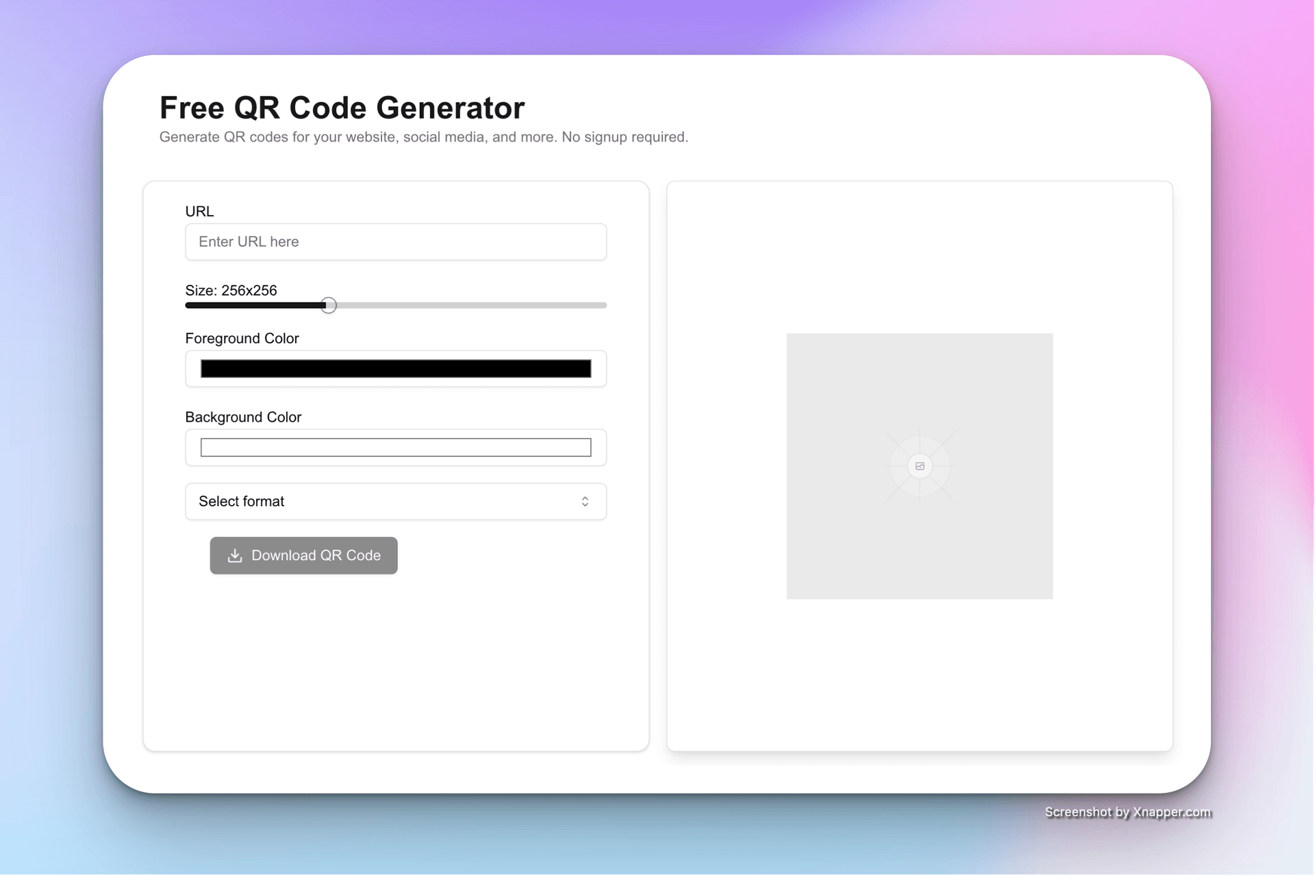 Free QR Code Generator Xnapper